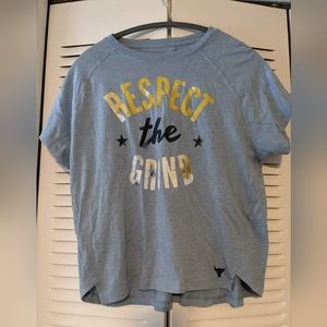 Under Armour Project Rock Respect Short Sleeve - size extra small, blue